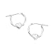 14K White Gold Milgrain Heart Click Hoop Children's Earrings