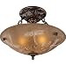 Landmark Lighting Restoration Flushes Collection Semi-Flush in Antique Golden Bronze