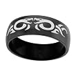 Black 316L Stainless Steel Ring with Two Snakes Design Black 316L Stainless Steel Ring with Two Snakes Design