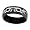 Black 316L Stainless Steel Ring with Two Snakes Design