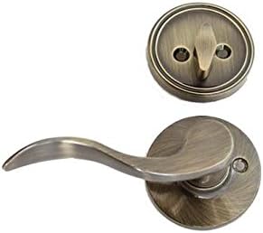 MaxGrade 850LON5RH London Wave Style Right Hand Lever Interior Trim for Handleset, Antique Brass