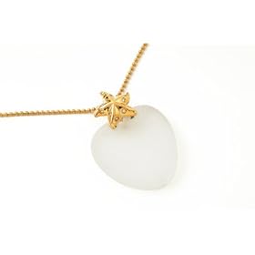 14k Yellow Gold Designer Starfish with Diamond Frosted Quartz Pendant by AYA AZRIELANT
