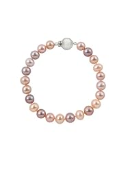 8-8.5mm 7" Pastel Multicolor Freshwater Pearl Bracelet "AA" with 14K White Gold Ball Clasp in Gift Box