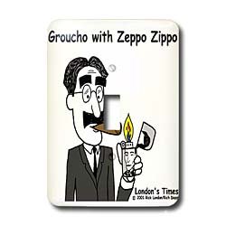 Rich Diesslins Famous People Places Books Cartoons - Grocho Marx with Zeppo Zippo - Light Switch Covers - single toggle switch