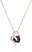 Amazon Essentials 10k Yellow Gold Heart Garnet and Diamond Pendant Necklace, 18