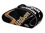Wilson (K)Pro Tour Six Pack Racquet Bag (Black/Gold )