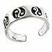 Sterling Silver Ying Yang Toe Ring