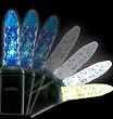 Set of 35 LED Colorwave M5 Christmas Lights Changes Blue to White - Green Wire