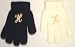 Set of Two White and Black Magic Gloves Trimmed with Customer Chosen Ivory Monogram Letters for Children Ages 1-5 Years