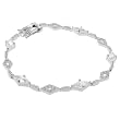 Sterling Silver Rhodium Plated CZ Fashion Bracelet, Clear