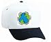White Cap with geography, Earth, world, spherical, globe, shaking, planet, orb