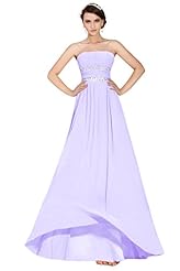 A-line Floor Length Chiffon Backless Pleated Evening Dress/Party Dress 