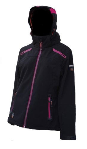Killtec 19108  Damen Soft Shell Jacke mit abzipbarer Kapuze Campania, schwarz (200), 44