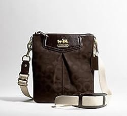 Coach Madison Op Art Signature Crossbody Messenger Bag Swing Pack 43430 Brown