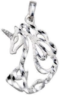 Lovely Sterling Silver Unicorn Charm , Chain Not Included, Comes in a Free Gift Pouch.