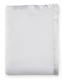 American Baby Company Fleece Blanket with Satin Trim, White