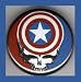 Captain America Grateful Dead 1 Inch Magnet