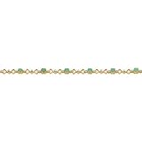 14K Gold 2.4cttw Diamond & Emerald Heart Bracelet 7"