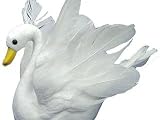 Accent Design Floral and Garden Accents Medium Bird White Swan 4 1/2 Flying Feather