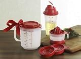 Tupperware Cooks Complement Maid Gadget Mixing Jug Quick Shake Set of 3 Chili Red