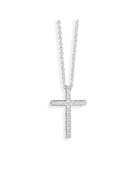 16" CZ Cross Necklace