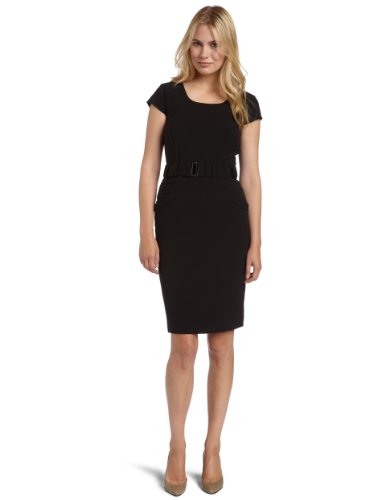 Calvin Klein Women's Sheath Dress With Ruched Belt