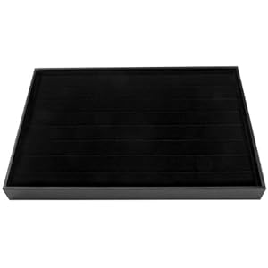 Jewelry Designer Ring Display Tray 14": Black Velvet