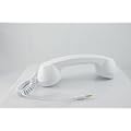 Original Retro Handset for All Mobile Phones & Computers - Works with Apple iPhone, HTC, Samsung and other Smart Phones - With Volume Control - Soft Touch White