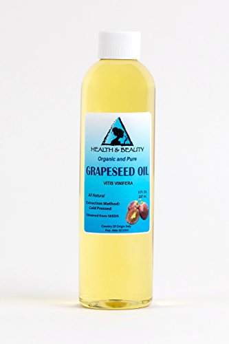 Grapeseed Oil Organic Carrier Cold Pressed 100% Pure 8 oz