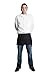 Fiumara Apparel 3 Pockets Waist Apron Poly Cotton Commercial Restaurant Kitchen Ideal for Professionals - Black | 12