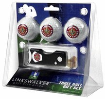 Louisiana Ragin' Cajuns 3 Golf Ball Gift Pack With Spring Action Tool