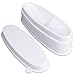 Beauticom French Dip Powder Tray Dipping Holder Container w/Removable Lid for Nail Art Powder Pink & White