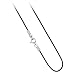 Sterling Silver 1mm Black Leather Cord Chain Necklace 14" 16", 18", 20", 24", 30" 36"