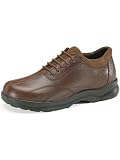 Mens Aetrex Brown Striped Leather Orthopedic Shoe (Reduced Clearance)