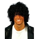 Smiffy'S Afro Wig Black Curly Wet LookIMAGE