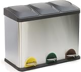 Produkt-Bild: Premium Tretabfalleimer Edelstahl 3 x 15 Liter