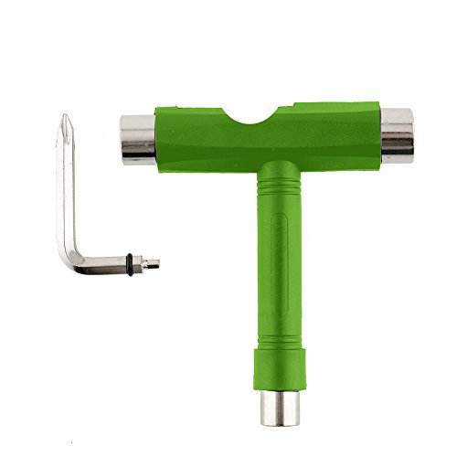 All in One Skate Tool Skateboards Longboard T Type Green