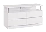 Global Furniture USA Aurora-EU-Wt Aurora Entertainment Unit - White - Global Furniture