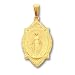 24in Gold-plated Large Oval Miraculous Mary Medal Necklace