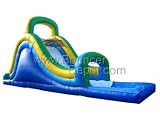 Inflatable drinking water Slides:Back fill blow-up-water-slide