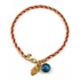 Free Shipping -14k Vermeil Kabbalah Evil Eye and Hamsa Bracelet