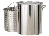Bayou Classic 1102 102 - Qt. Stainless Steel Stockpot with Boil Basket - B000FTEQBA