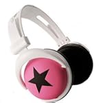 Stylish Headphone Star Pink Black