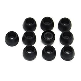 5 Pair Small Black color Silicone Replacement Ear Buds Tips for Audio-Technica Skullcandy Monster Sony Ultimate Ears... by