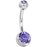 Swarovski Tanzanite DOUBLE GEM Belly Ring
