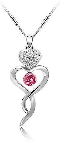 HelloAngela Lady Korean Style Crystal Pendant Necklace the Elegant Knot(C1)