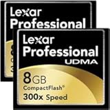 Lexar 8 GB Professional 300x UDMA Compact Flash Memory Card - Pack of 2 Cards