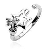 925 Sterling Silver Toe Ring Star CZ