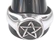 Basic Goth Pentagram Star Pewter Ring Band