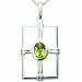 1.25 Carats Genuine Oval Shape Peridot Sterling Silver Pendant Necklace
